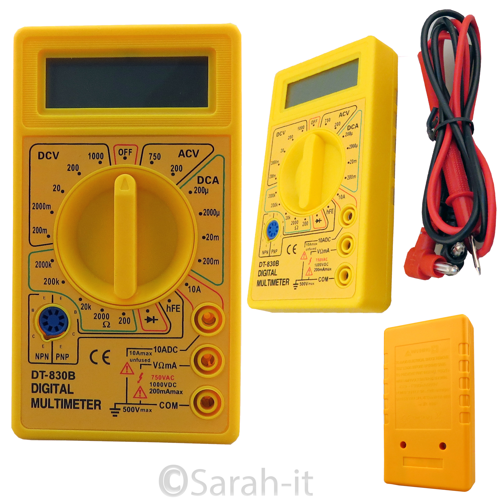 Digital Lcd Multimeter Ohm Voltmeter Ac Dc Circuit Tester Checker 