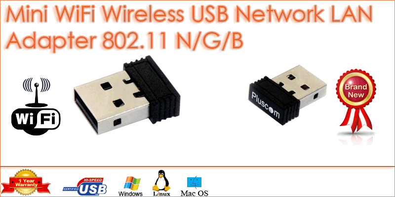 USB Mini Wireless Slim WiFi 802.11N 150Mbps Adapter WLAN Network 