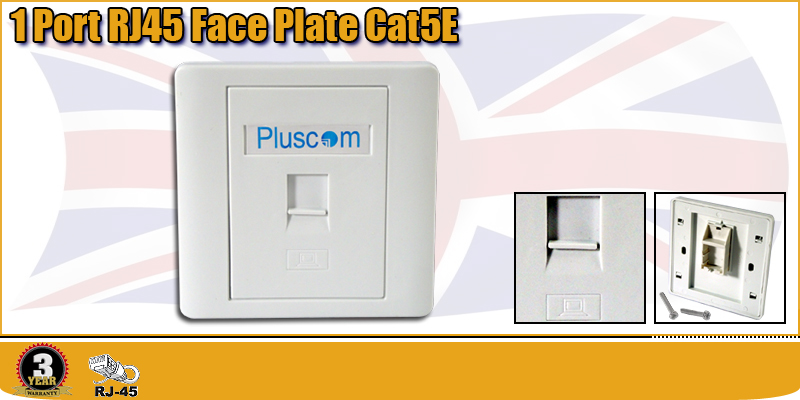 CAT6e Cat5 1 One Port RJ45 Wall Socket Face Plate For Ethernet Network 