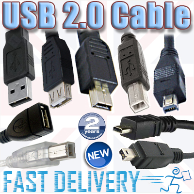   Data Printer PC  Laptop Cable 25CM 1M 1.5M 2M 2.5M 3M 4M 5M  